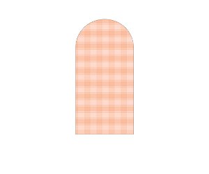 Painel De Festa Romano 1,00x2,00- Camadas Xadrez Laranja Suave 042