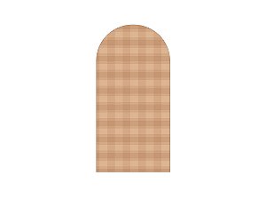 Painel De Festa Romano 1,00x2,00- Xadrez Degradê Marrom 047