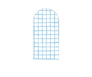 Painel De Festa Romano 1,00x2,00- Estampa Grid Quadriculado Azul 066