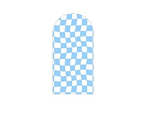 Painel De Festa Romano 1,00x2,00- Estampa Quadriculado Retrô Azul 068