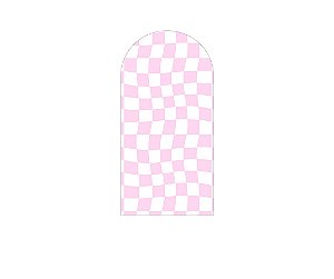 Painel De Festa Romano 1,00x2,00- Estampa Quadriculado Retrô Rosa Claro 077
