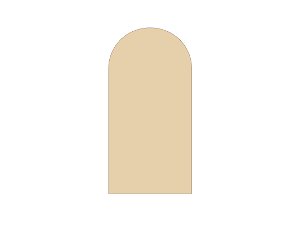 Painel De Festa Romano 1,00x2,00- Cores Neutras Bege Liso 085