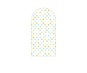 Painel De Festa Romano 1,00x2,00- Poás Coloridas 089
