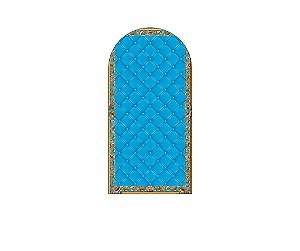 Painel De Festa Romano 1,00x2,00- Realeza Capitonê Azul Claro 004