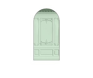 Painel De Festa Romano 1,00x2,00- Parede Boiserie Verde 001