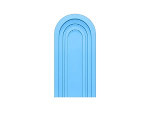 Painel De Festa Romano 1,00x2,00- Parede Arco Portal com Curvas Azul 005