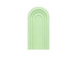 Painel De Festa Romano 1,00x2,00- Parede Arco Portal com Curvas Verde Suave 014