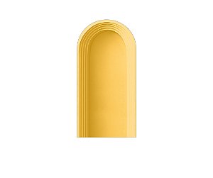 Painel De Festa Romano 1,00x2,00- Parede Arco Portal Curvas Finas Amarelo 025