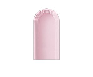 Painel De Festa Romano 1,00x2,00- Parede Arco Portal Curvas Finas Rosa Claro 033