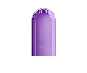 Painel De Festa Romano 1,00x2,00- Parede Arco Portal Curvas Finas Roxo 034