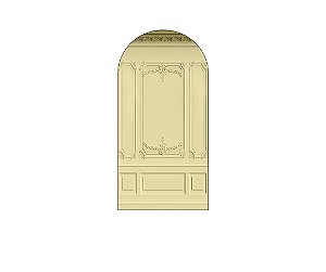 Painel De Festa Romano 1,00x2,00- Parede Boiserie Amarelo 037