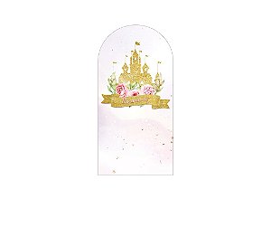 Painel De Festa Romano 1,00x2,00- Castelo Dourado Era Uma Vez 011