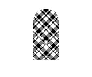 Painel Romano Veste Fácil 1,00x2,00 - Xadrez Preto e Branco 004