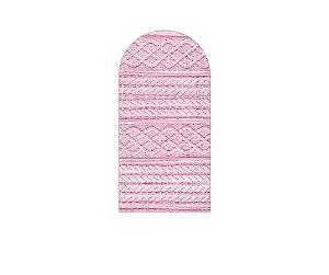 Painel Romano Veste Fácil 1,00x2,00 - Efeito Textura Tricô Trançado Rosa 019