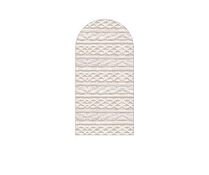 Painel Romano Veste Fácil 1,00x2,00 - Efeito Textura Tricô Trançado Branco 021