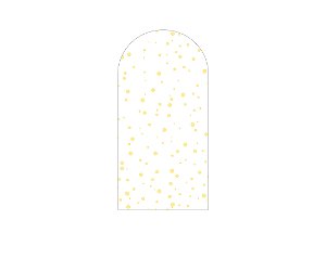 Painel Romano Veste Fácil 1,00x2,00 - Branco com Poás Amarelo 024