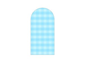 Painel Romano Veste Fácil 1,00x2,00 - Camadas Xadrez Degradê Azul Suave 037