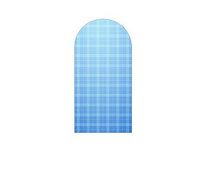 Painel Romano Veste Fácil 1,00x2,00 - Camadas Xadrez Degradê Azul 038