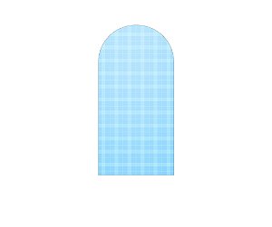 Painel Romano Veste Fácil 1,00x2,00 - Camadas Xadrez Degradê Azul Suave 039