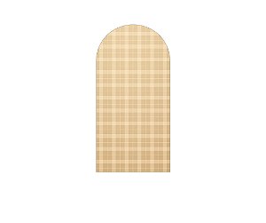 Painel Romano Veste Fácil 1,00x2,00 - Xadrez Degradê Marrom Médio 048