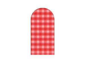 Painel Romano Veste Fácil 1,00x2,00 - Camadas Xadrez Vermelho 057