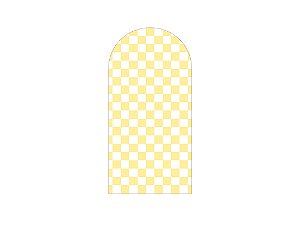 Painel Romano Veste Fácil 1,00x2,00 - Estampa Camadas Xadrez Amarelo 058
