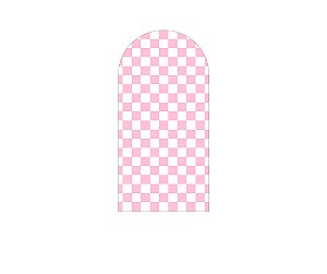 Painel Romano Veste Fácil 1,00x2,00 - Estampa Simples Xadrez Rosa 061