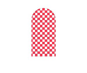 Painel Romano Veste Fácil 1,00x2,00 - Estampa Simples Xadrez Vermelho 063