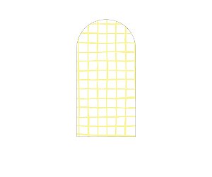 Painel Romano Veste Fácil 1,00x2,00 - Estampa Grid Quadriculado Amarelo 064