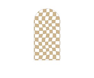 Painel Romano Veste Fácil 1,00x2,00 - Estampa Quadriculado Retrô Marrom 073