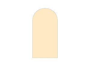 Painel Romano Veste Fácil 1,00x2,00 - Cores Amarelo Pastel Bege Liso 082