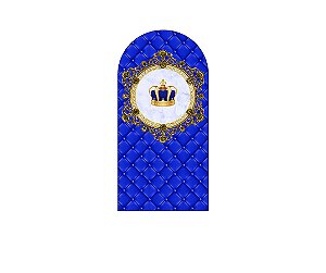 Painel Romano Veste Fácil 1,00x2,00 - Coroa Realeza Capitonê Azul Royal 006