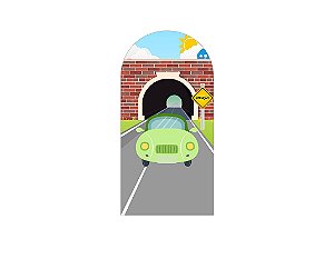 Painel Romano Veste Fácil 1,00x2,00 - Carrinho Cute Verde 017