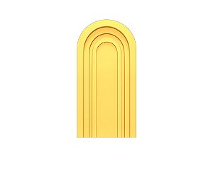 Painel Romano Veste Fácil 1,00x2,00 - Parede Arco Portal com Curvas Amarelo 003