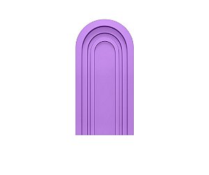 Painel Romano Veste Fácil 1,00x2,00 - Parede Arco Portal com Curvas Roxo 011