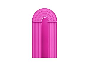 Painel Romano Veste Fácil 1,00x2,00 - Parede Arco Portal Curvas Ripadas Pink 013