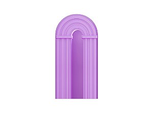 Painel Romano Veste Fácil 1,00x2,00 - Parede Arco Portal Curvas Ripadas Roxo 022