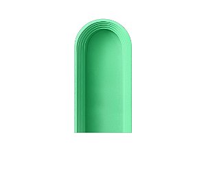 Painel Romano Veste Fácil 1,00x2,00 - Parede Arco Portal Curvas Finas Verde 035