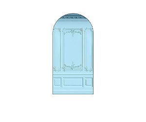 Painel Romano Veste Fácil 1,00x2,00 - Parede Boiserie Azul 038
