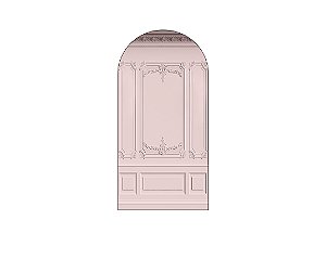 Painel Romano Veste Fácil 1,00x2,00 - Parede Boiserie Rose 039