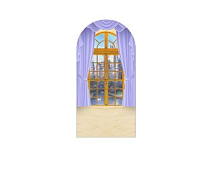 Painel Romano Veste Fácil 1,00x2,00 - Castelo Janela Corina Lilás 004