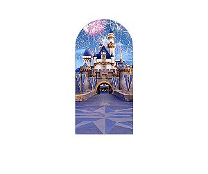 Painel Romano Veste Fácil 1,00x2,00 - Castelo Azul com Dourado Noite de Fogos 007