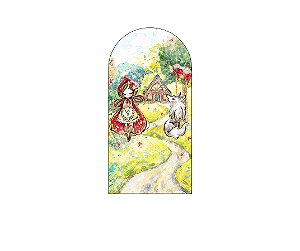 Painel Romano Veste Fácil 1,00x2,00 - Menina Cute Efeito Glitter 002