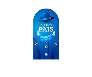 Painel De Festa Romano 1,00x2,00- Dia dos Pais Chapéu e Suspensório Azul 052
