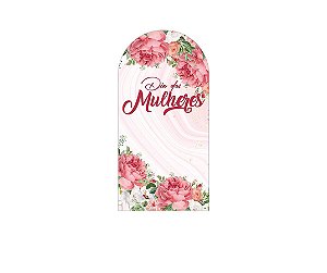Painel De Festa Romano 1,00x2,00- Dia das Mulheres Efeito Mármore Rosa 074