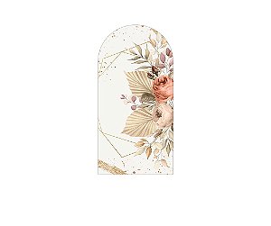 Painel De Festa Romano 1,00x2,00- Dia das Mães Flores Bege 093