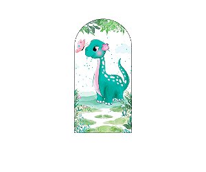 Painel De Festa Romano 1,00x2,00- Dinossauro Cute Aquarela 007