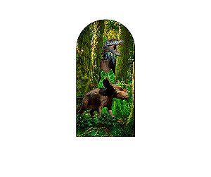 Painel De Festa Romano 1,00x2,00- Dinossauro na Floresta 009