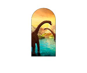 Painel De Festa Romano 1,00x2,00- Dinossauros no Lago 013