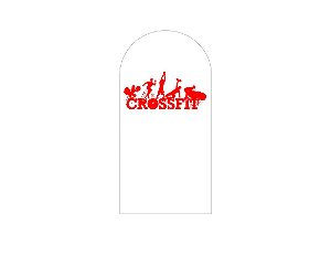 Painel De Festa Romano 1,00x2,00- Crossfit Vermelho 014
